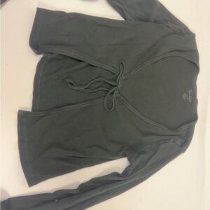 Brandy Melville Dark Gray Ribbed Top